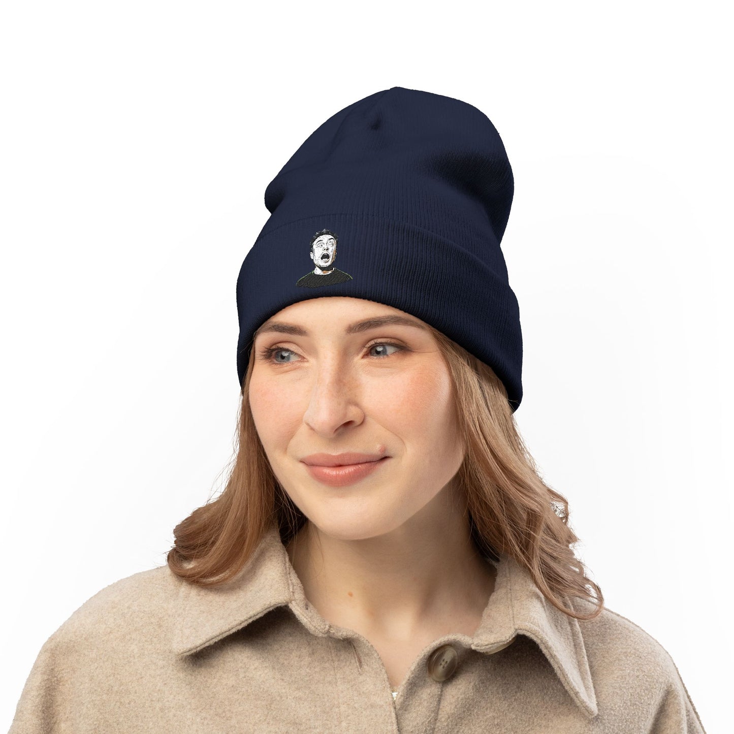 Embroidered Elon Musk Knit Beanie, Cozy Winter Hat, Funny Gift for Him, Political Satire Fashion