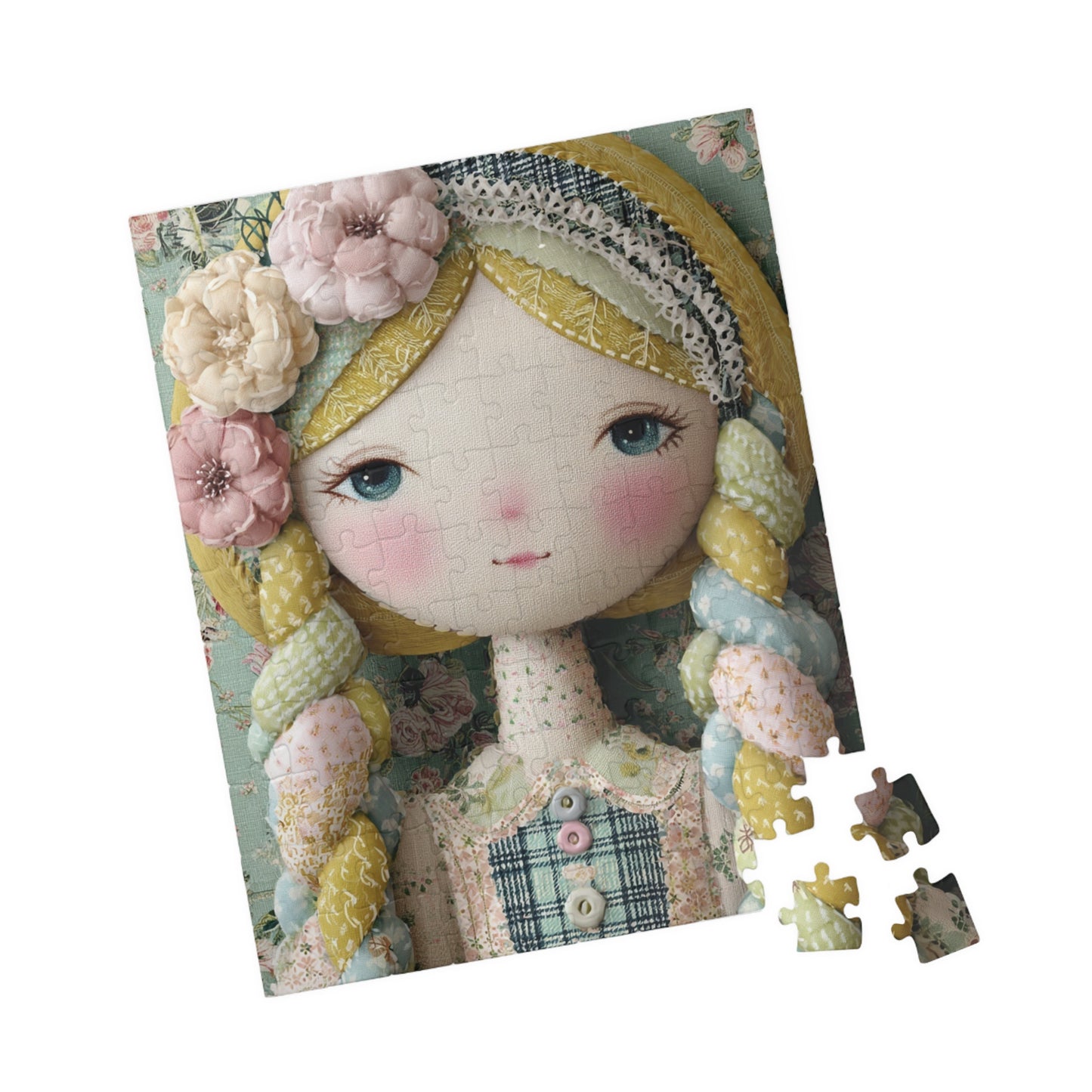 Charming Floral Doll Puzzle | 110, 252, 520, 1014-pieces, Whimsical Decor, Family Activity