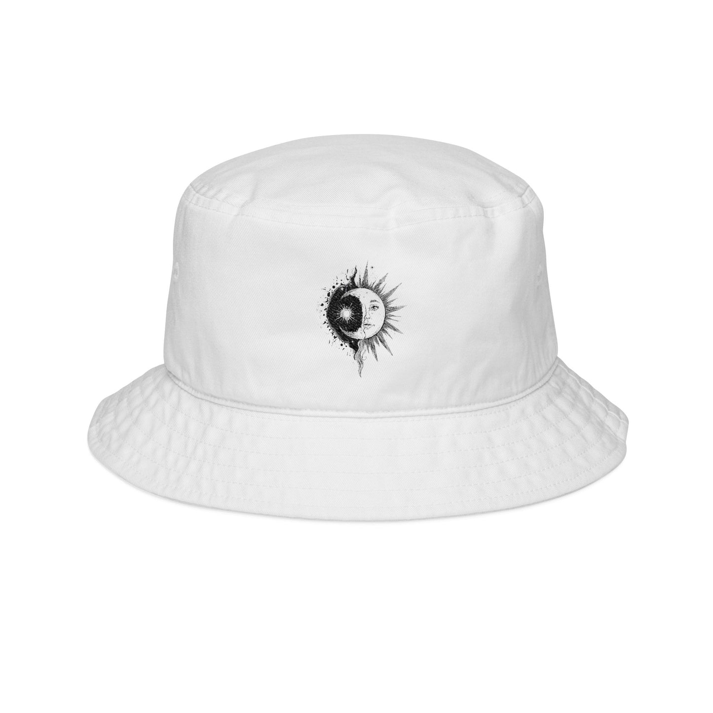 Yin Yang Embroidered Bucket Hat, Stylish Sun and Moon Hat, Trendy Summer Accessory, Gift for Men and Women, Outdoor Hat