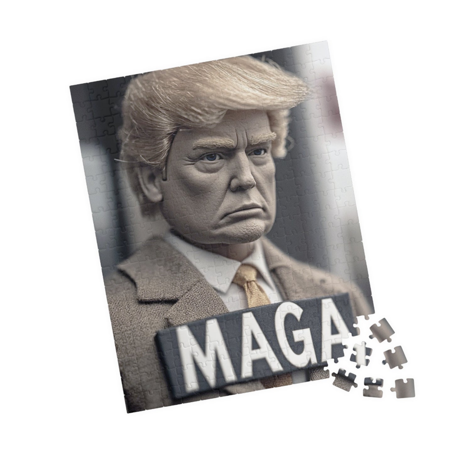Puzzle Featuring MAGA Figure - Fun Family Game, Political Collectible, Home Decor, Gift for Puzzle Lovers
