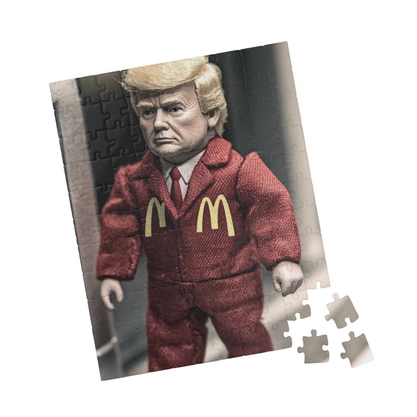 Donald Trump McDonald's Humor Puzzle - Fun Gift for Adults, 110/252/520/1014-piece, Unique Collectible