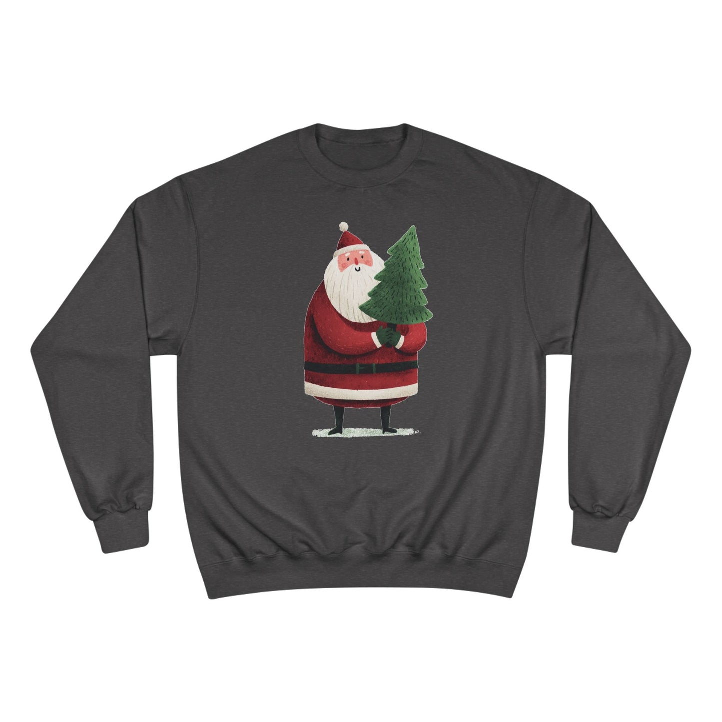 Santa’s Christmas Tree Sweatshirt, Cozy Holiday Wear, Sweatshirt for Winter, Cute Santa Design, Unisex Holiday Apparel