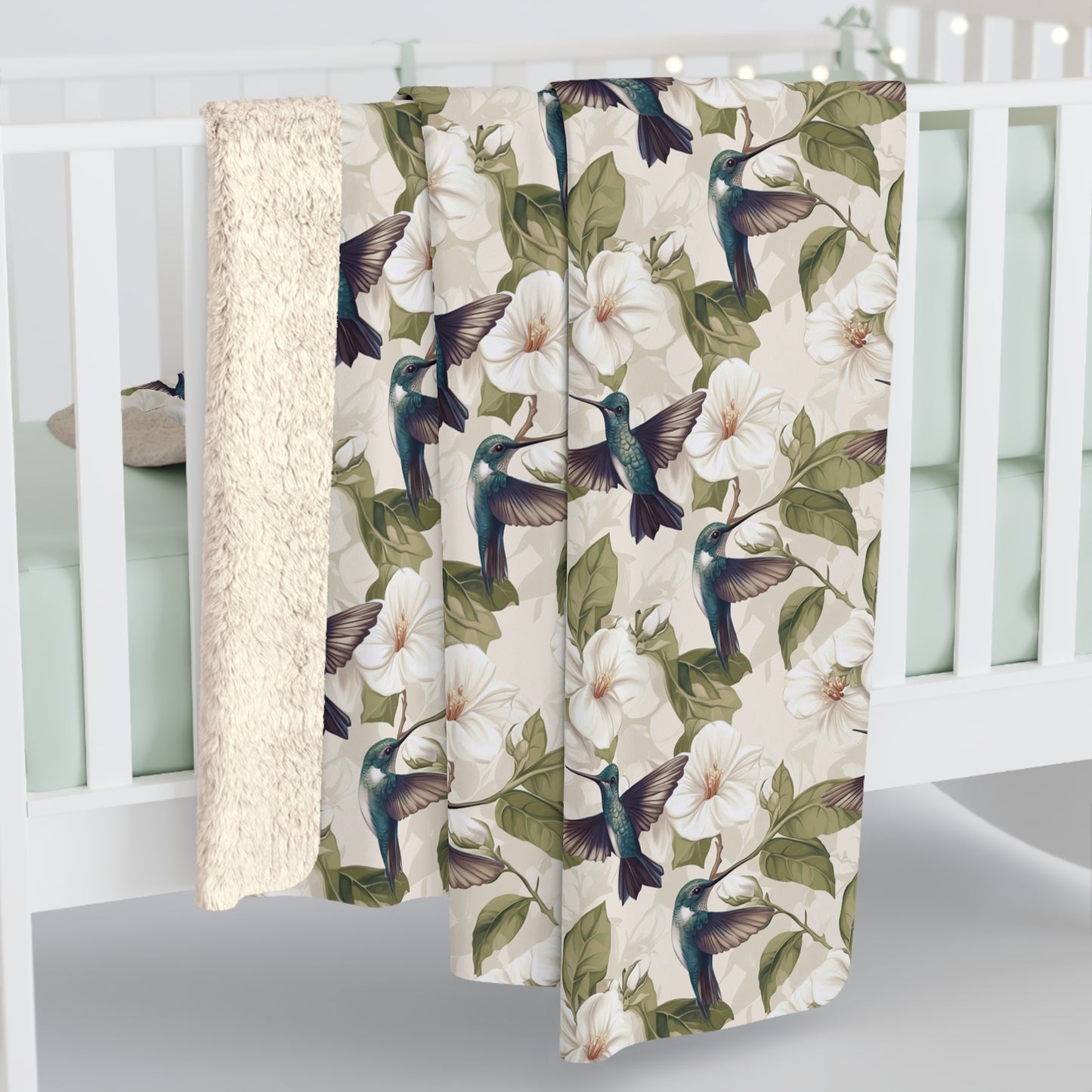 Cozy Floral Sherpa Fleece Blanket | Perfect Gift for Home Decor, Picnics, Snuggling, and Seasonal Celebrations