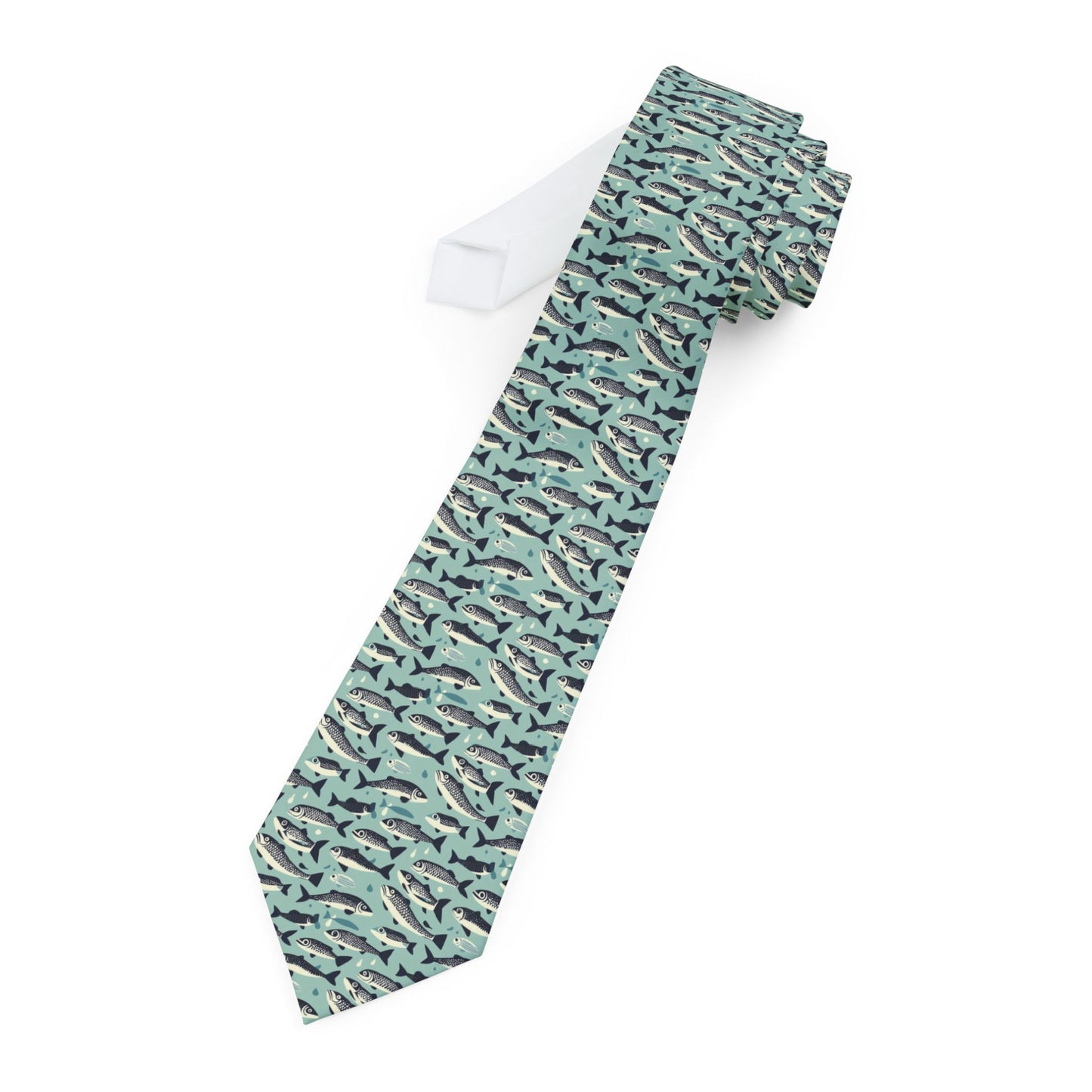Stylish Necktie with Eye-Catching Fish Pattern | Perfect for Weddings, Business, and Casual Events, Gift for Him, Unique Accessories
