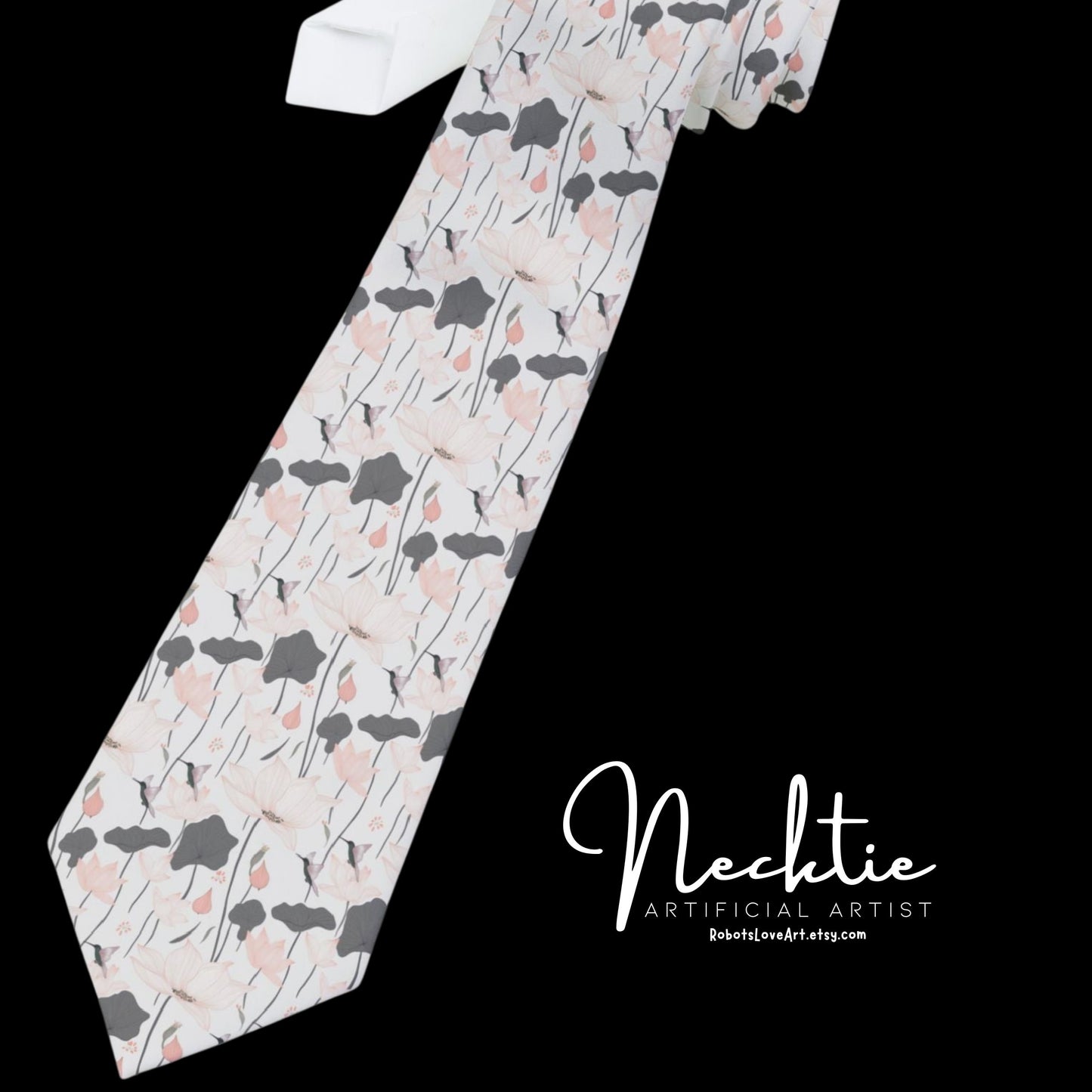 Stylish Necktie with Abstract Floral Design, Perfect for Weddings, Formal Events, Gift for Men, Father's Day, Business Attire