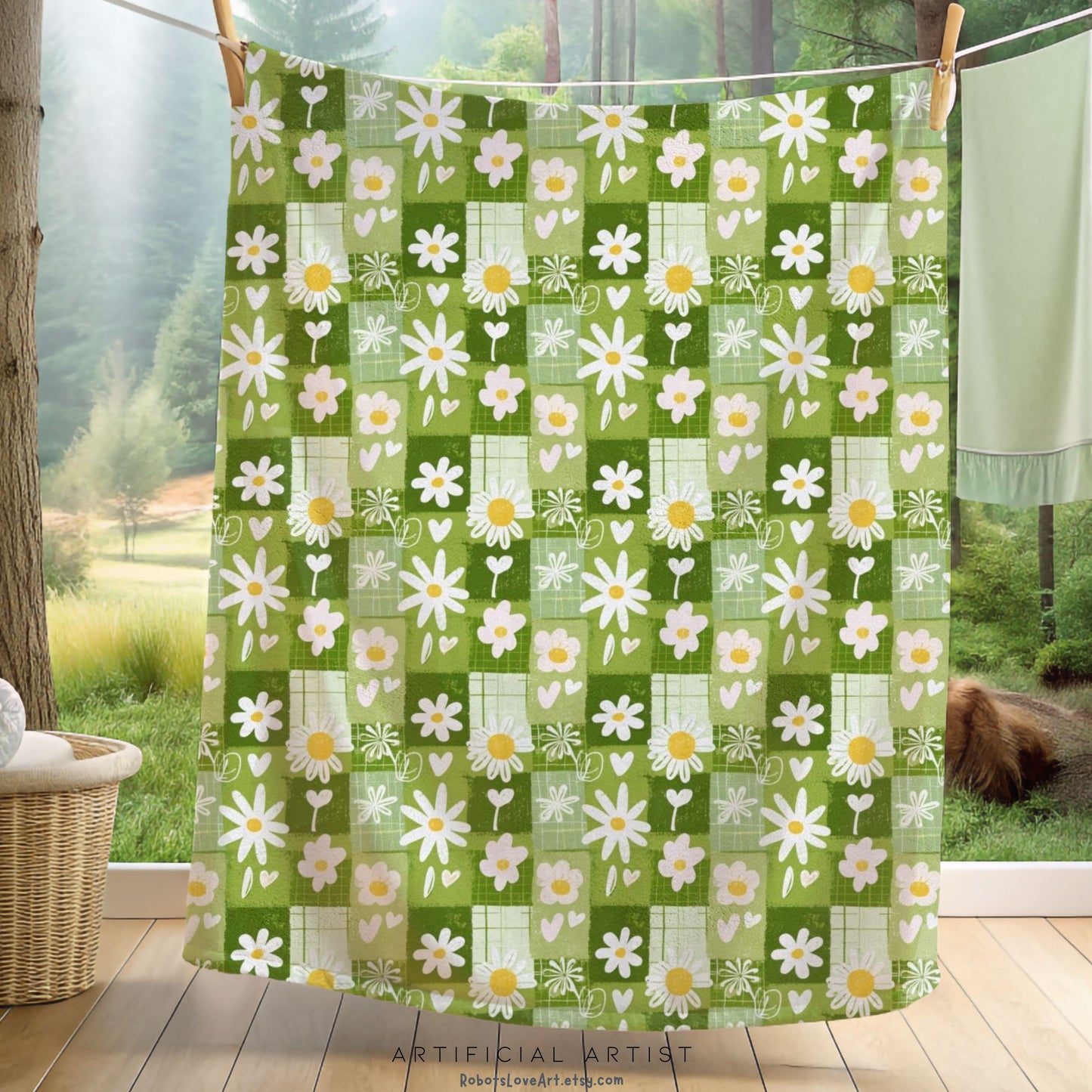Cozy Floral Velveteen Plush Blanket for Home Decor, Gifts, Bedtime, Picnics, Indoor Comfort