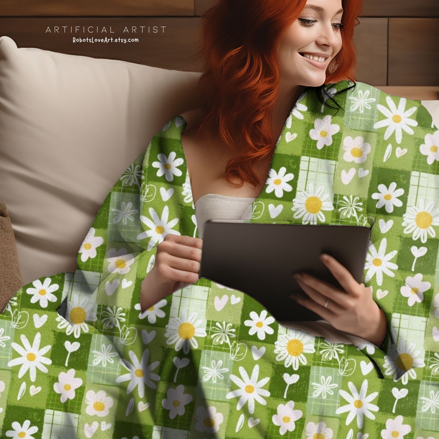 Cozy Floral Velveteen Plush Blanket for Home Decor, Gifts, Bedtime, Picnics, Indoor Comfort