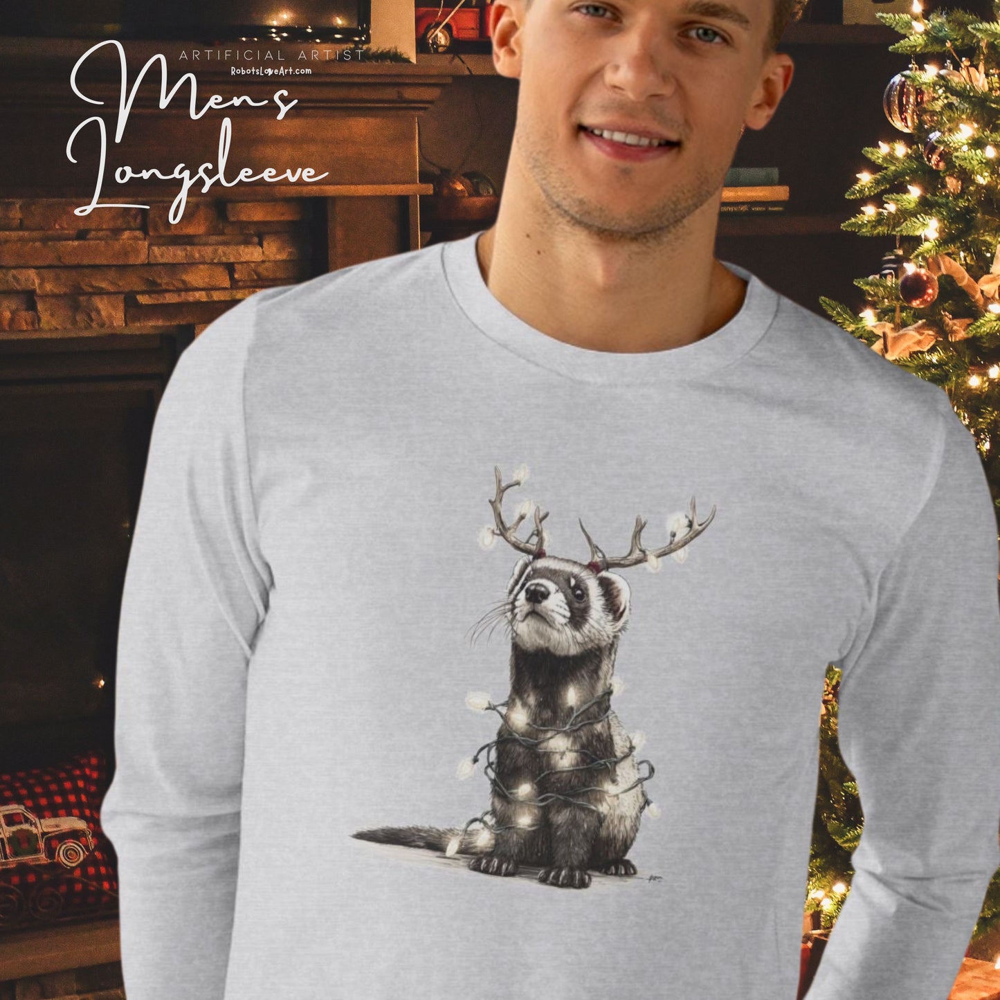Otters First Christmas Graphic Longsleeve Tee, Holiday Apparel, Christmas Tee