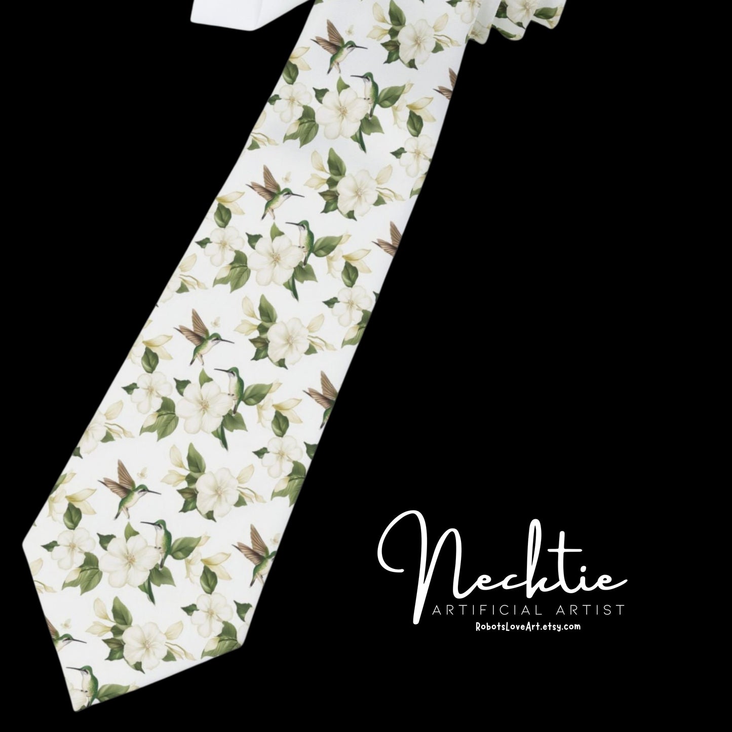 Floral Necktie, Elegant Tie for Formal Events, Wedding Accessory, Gentlemen's Fashion, Nature-Themed Gift, Spring Style