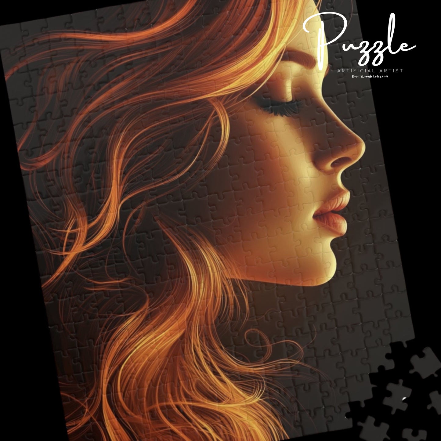 Elegant Woman Silhouette Puzzle - 110, 252, 520, 1014-Piece, Art Puzzle, Gift for Her, Home Decor, Relaxation Activities