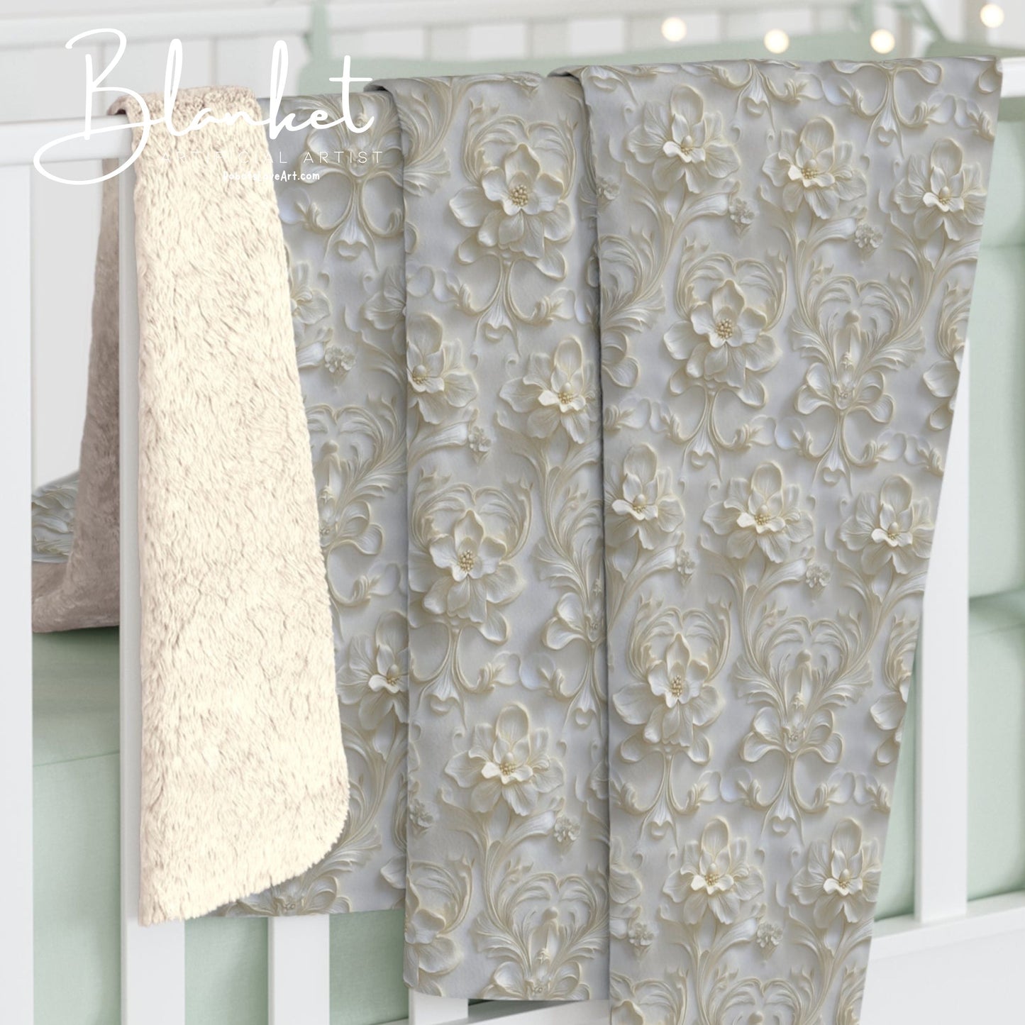 Cozy Sherpa Fleece Blanket with Elegant Design