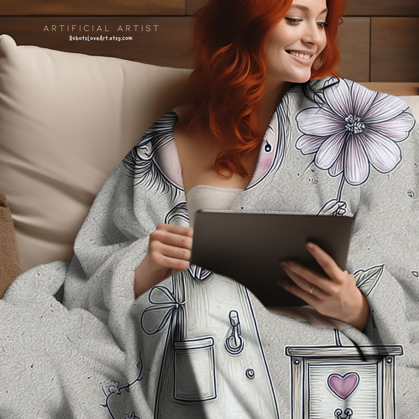 Nurse Floral Velveteen Plush Blanket, Cozy Throw for Healthcare Workers, Gift for Nurses, Relaxation Home Decor, Soft Bedding Accents