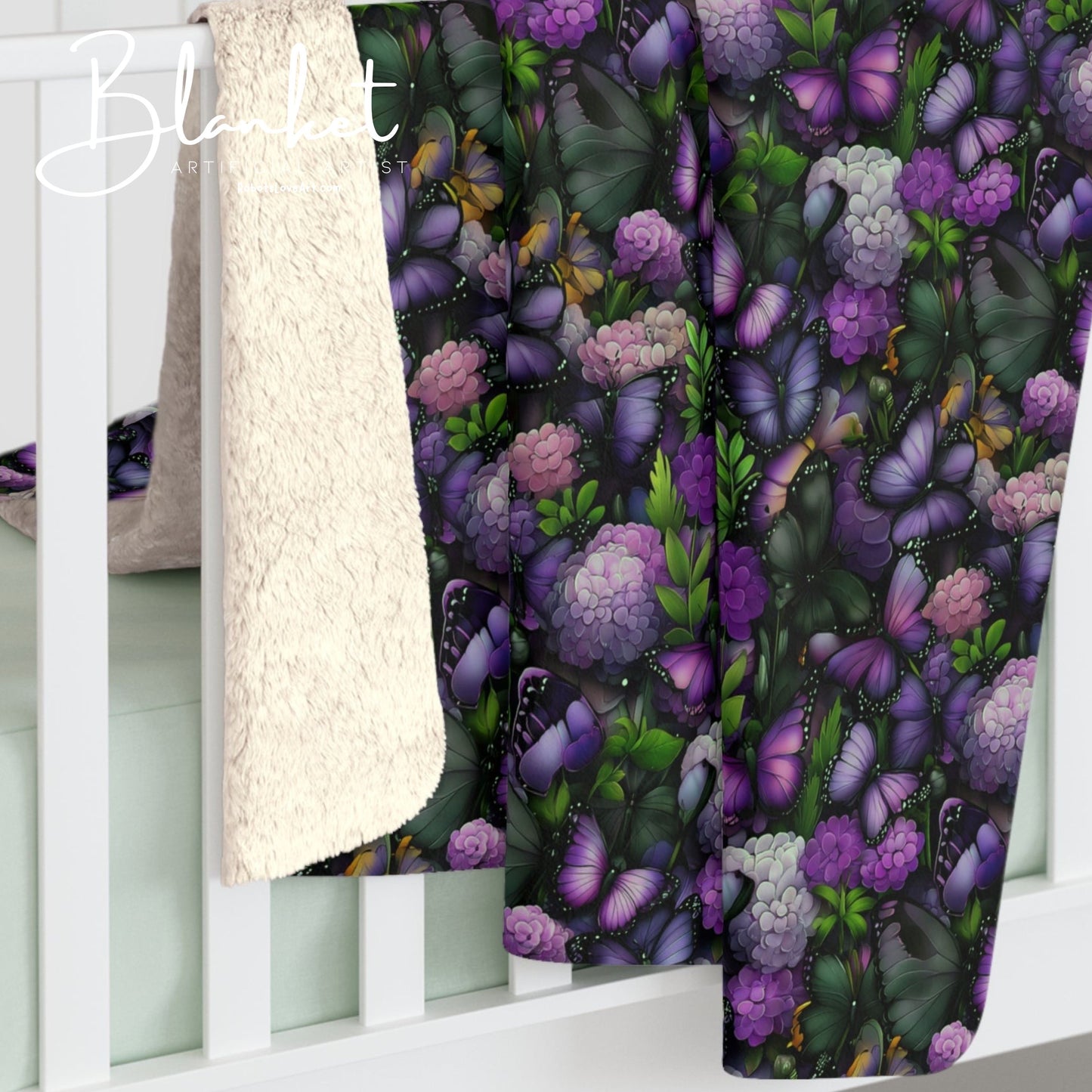Cozy Floral Sherpa Fleece Blanket, Warm Soft Throw, Perfect for Any Occasion, Snuggle Up Comfort