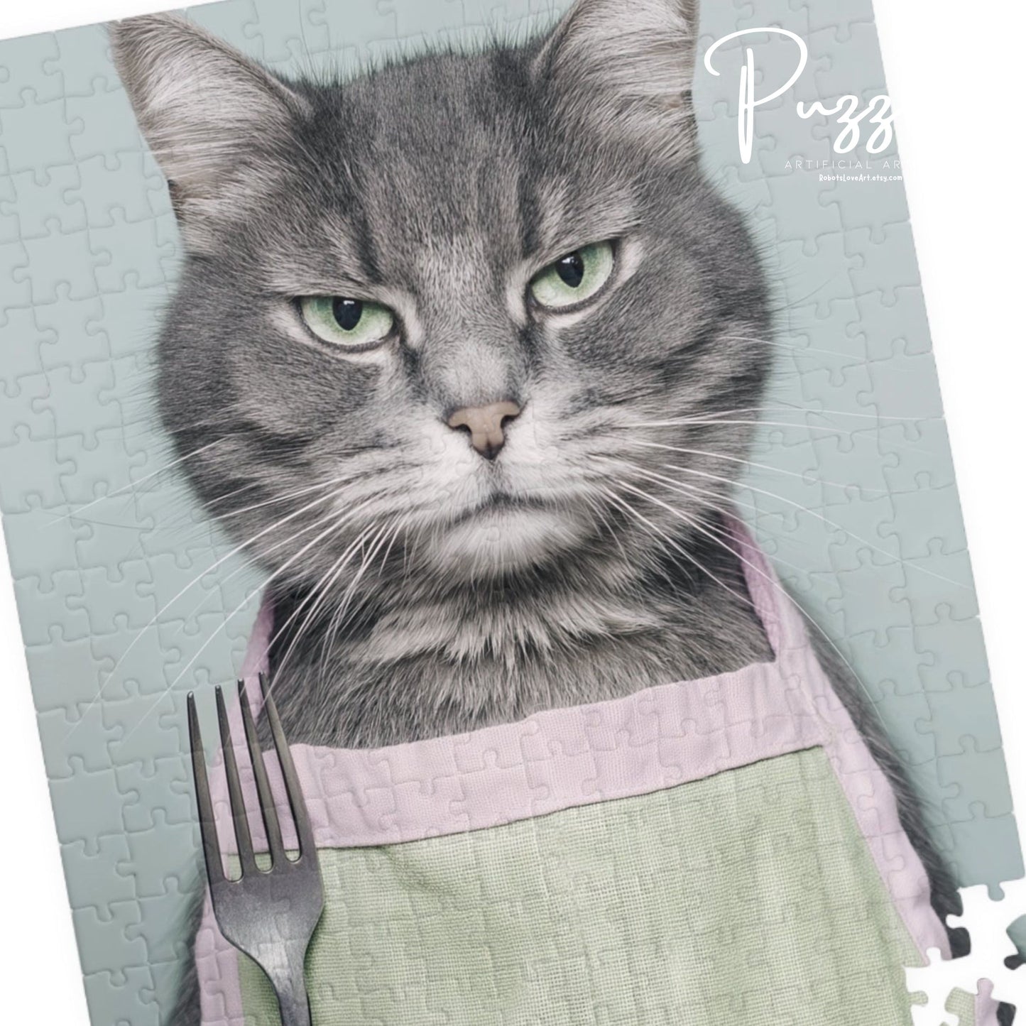 Whimsical Cat-Themed Puzzle, Fun Family Activity, Feline Gift, Cat Lover Décor, Unique Home Entertainment, Playful Challenge