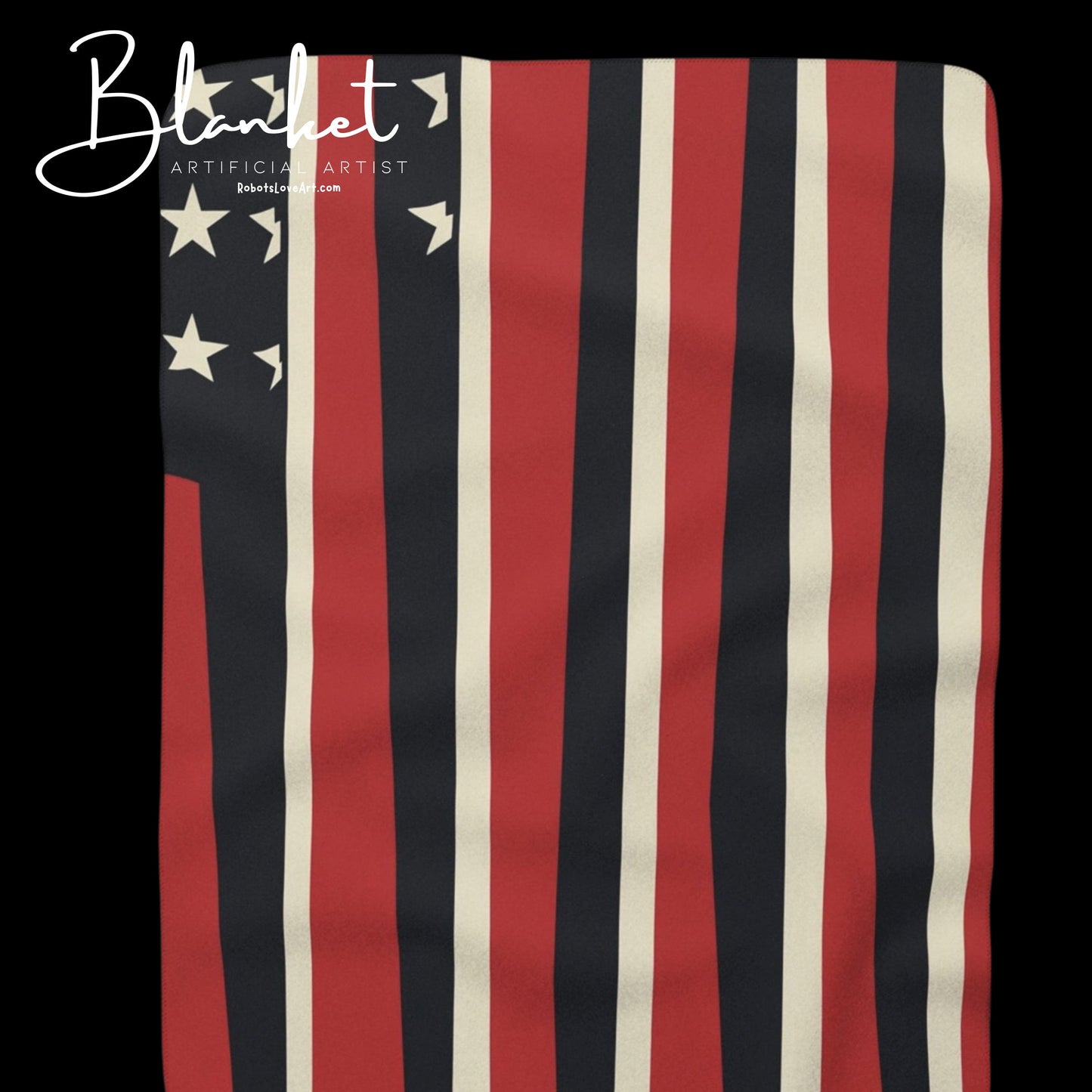 Patriotic Sherpa Fleece Blanket | Cozy Throw for Independence Day, Memorial Day, Housewarming Gift, Outdoor Events, Home Decor