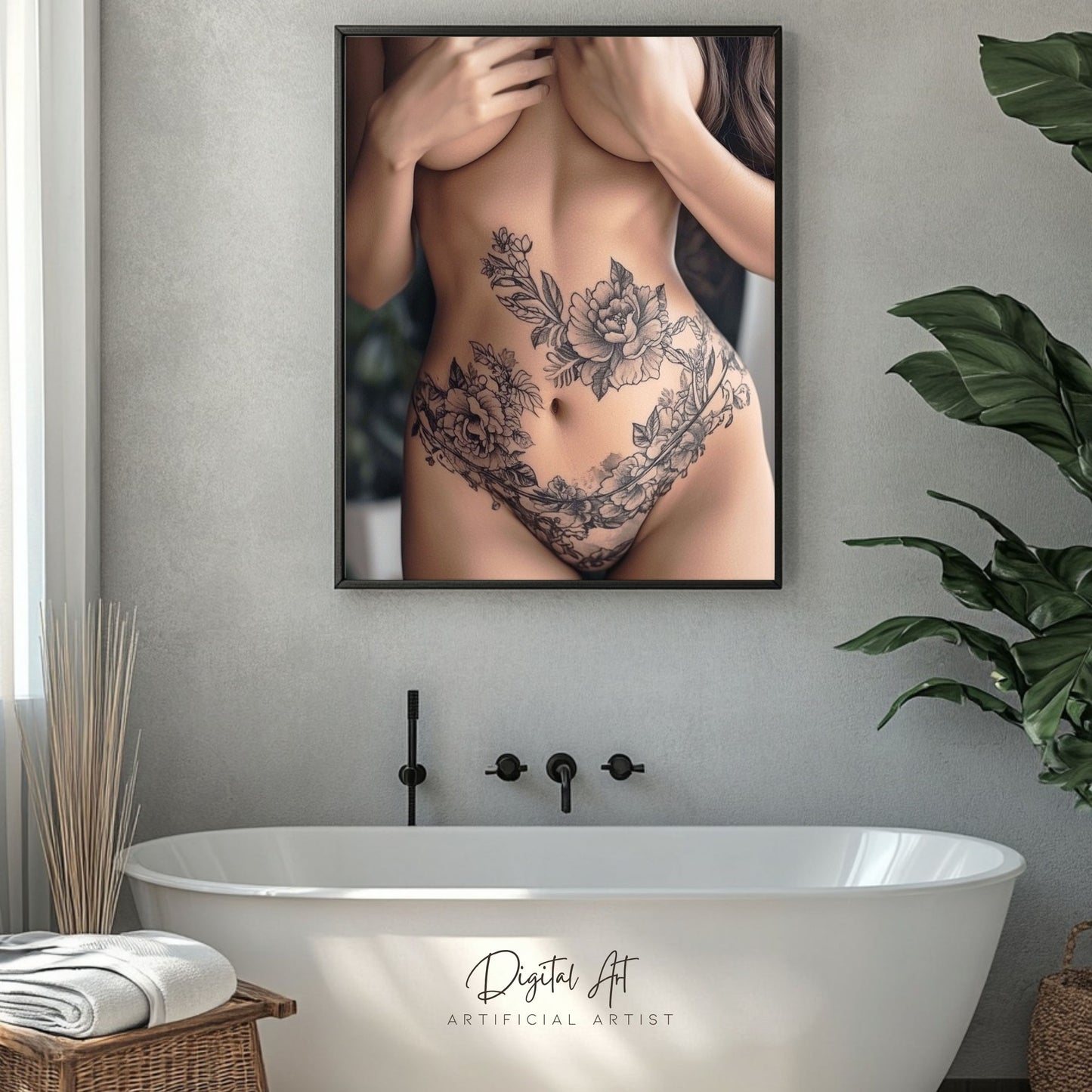 Sexy Tattoos| Topless | Instant Download | Digital AI Art