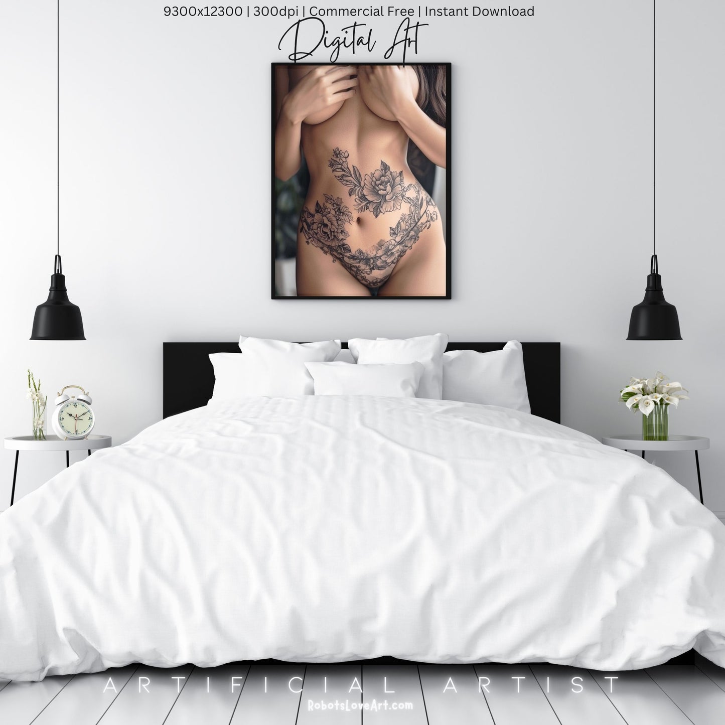 Sexy Tattoos| Topless | Instant Download | Digital AI Art