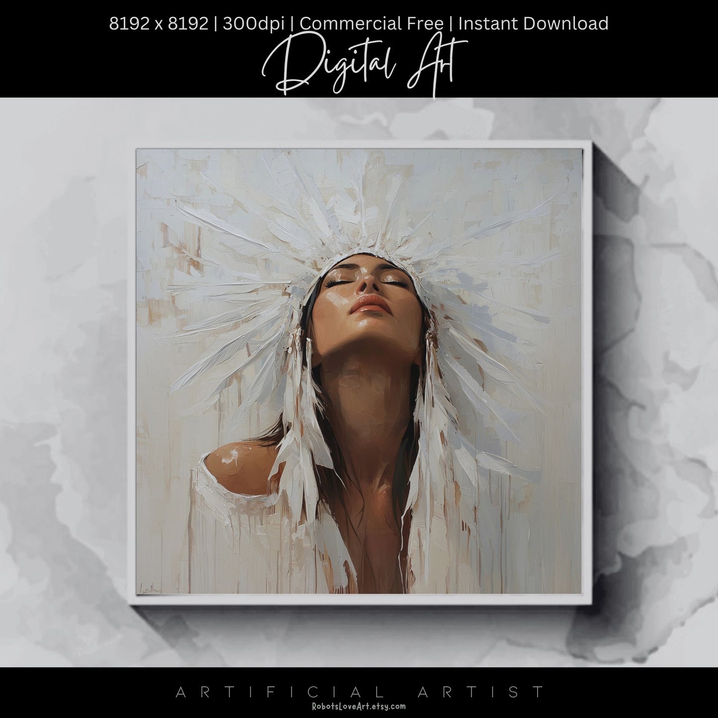 Beautiful Cherokee Princess | Instant Download | Native American Digital AI Art