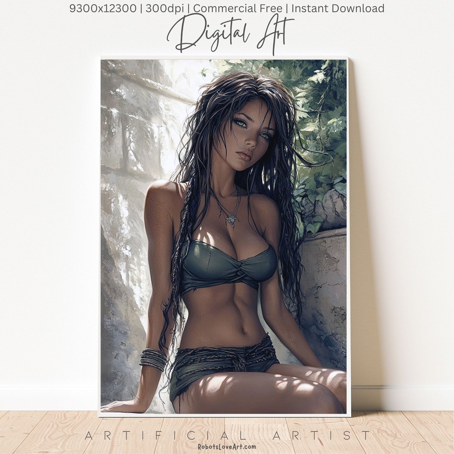 Relaxing in Israeli Spa | Instant Download | Fantasy Digital AI Art | Hot Girl