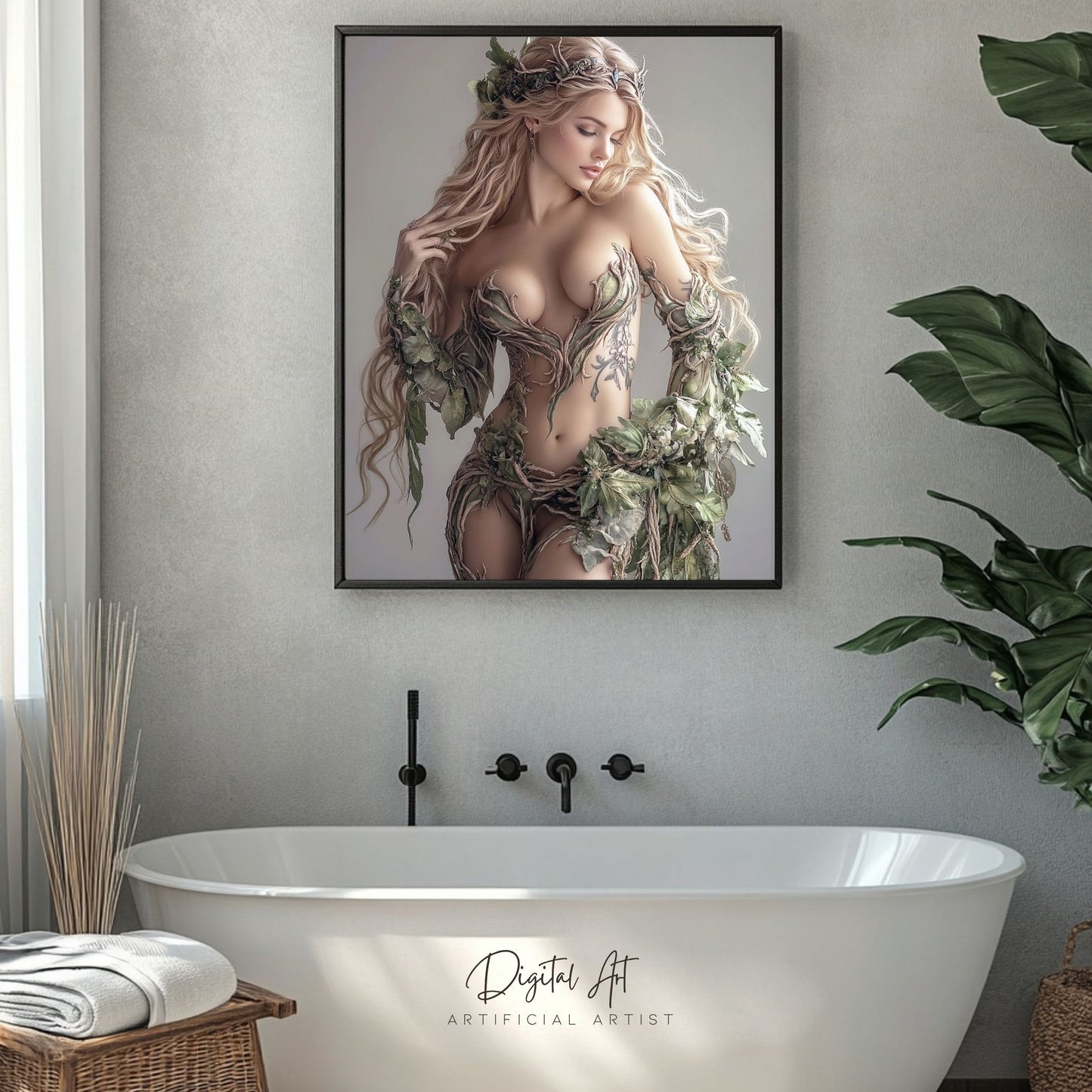 Hot Ivy | Instant Download | Fantasy Digital AI Art | Mother Earth Sexy Goddess