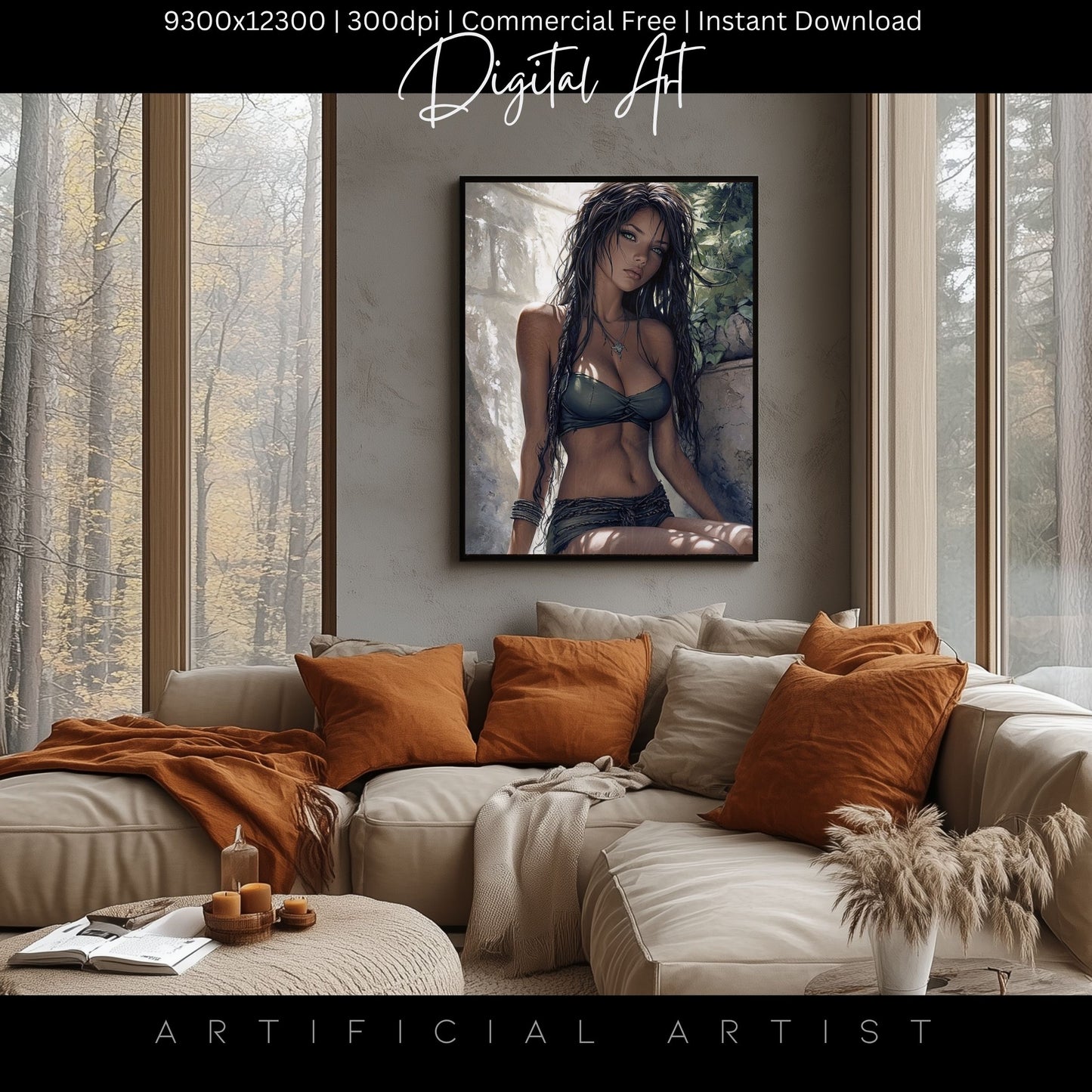 Relaxing in Israeli Spa | Instant Download | Fantasy Digital AI Art | Hot Girl