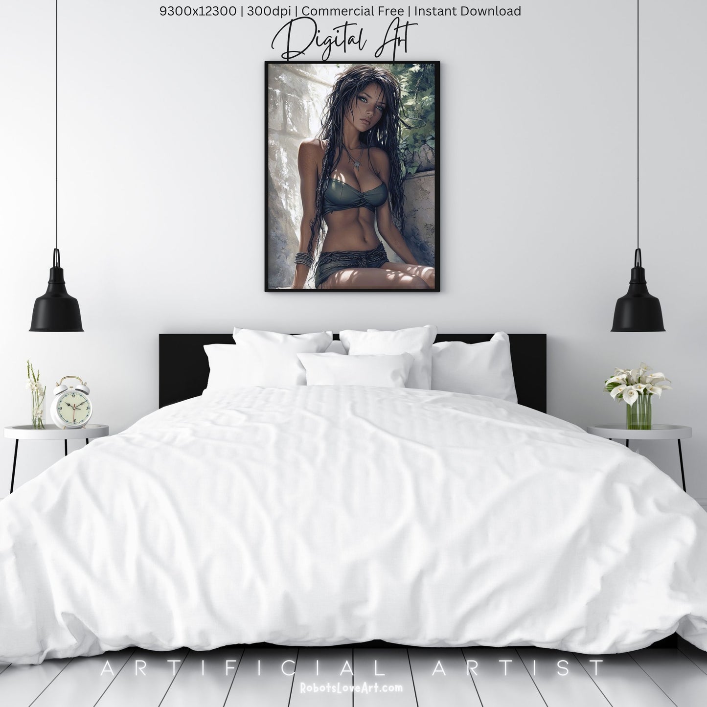 Relaxing in Israeli Spa | Instant Download | Fantasy Digital AI Art | Hot Girl