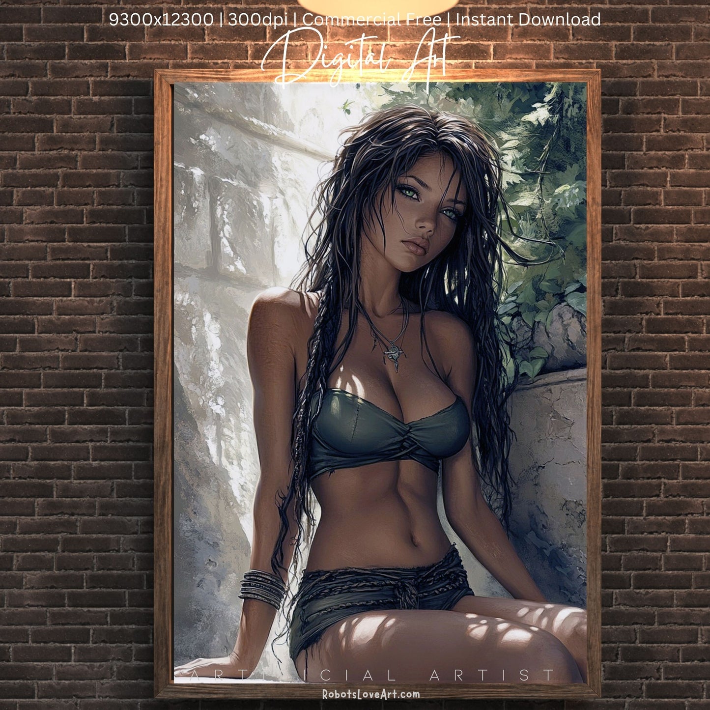 Relaxing in Israeli Spa | Instant Download | Fantasy Digital AI Art | Hot Girl