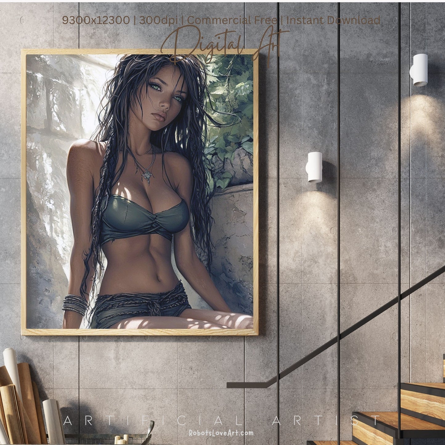 Relaxing in Israeli Spa | Instant Download | Fantasy Digital AI Art | Hot Girl