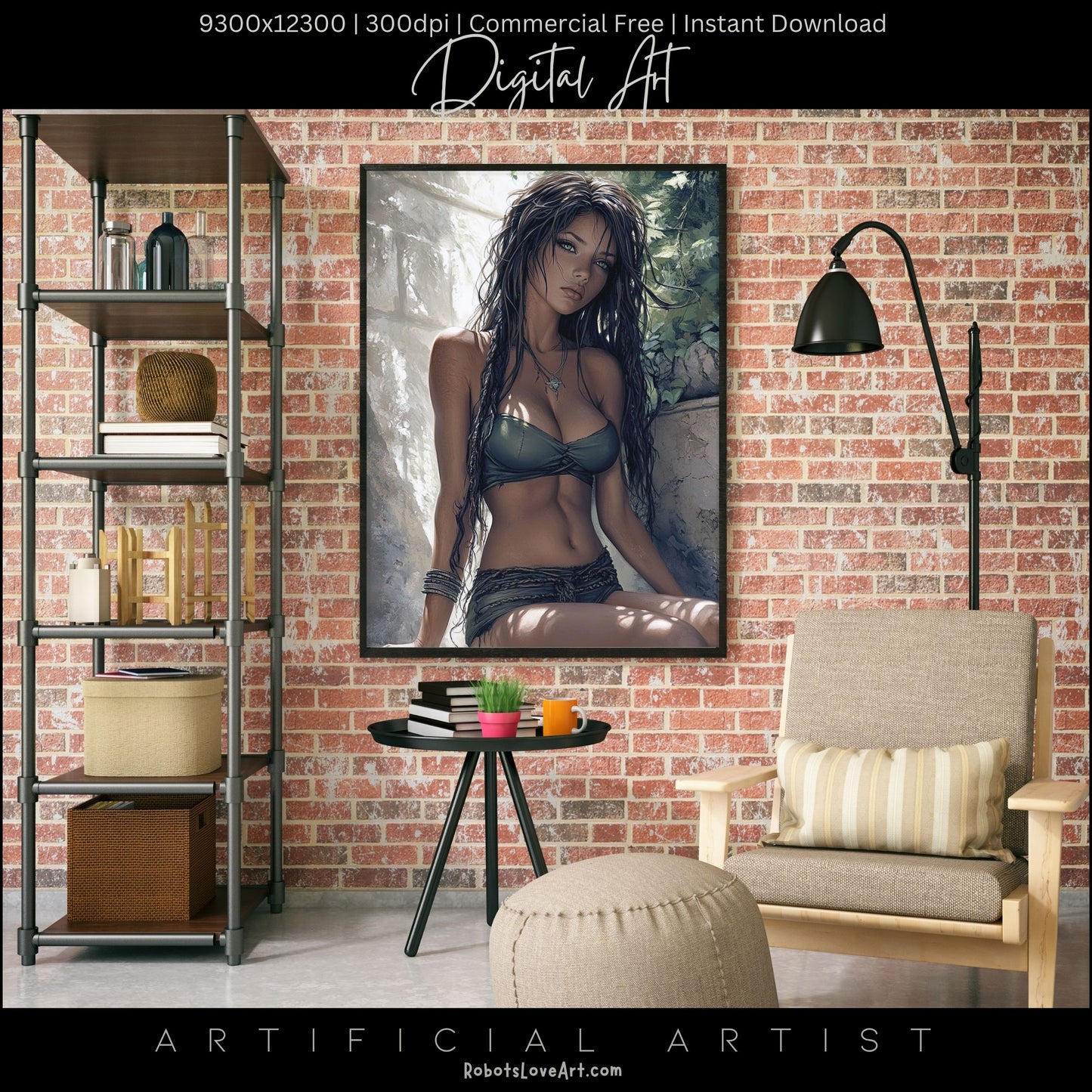 Relaxing in Israeli Spa | Instant Download | Fantasy Digital AI Art | Hot Girl