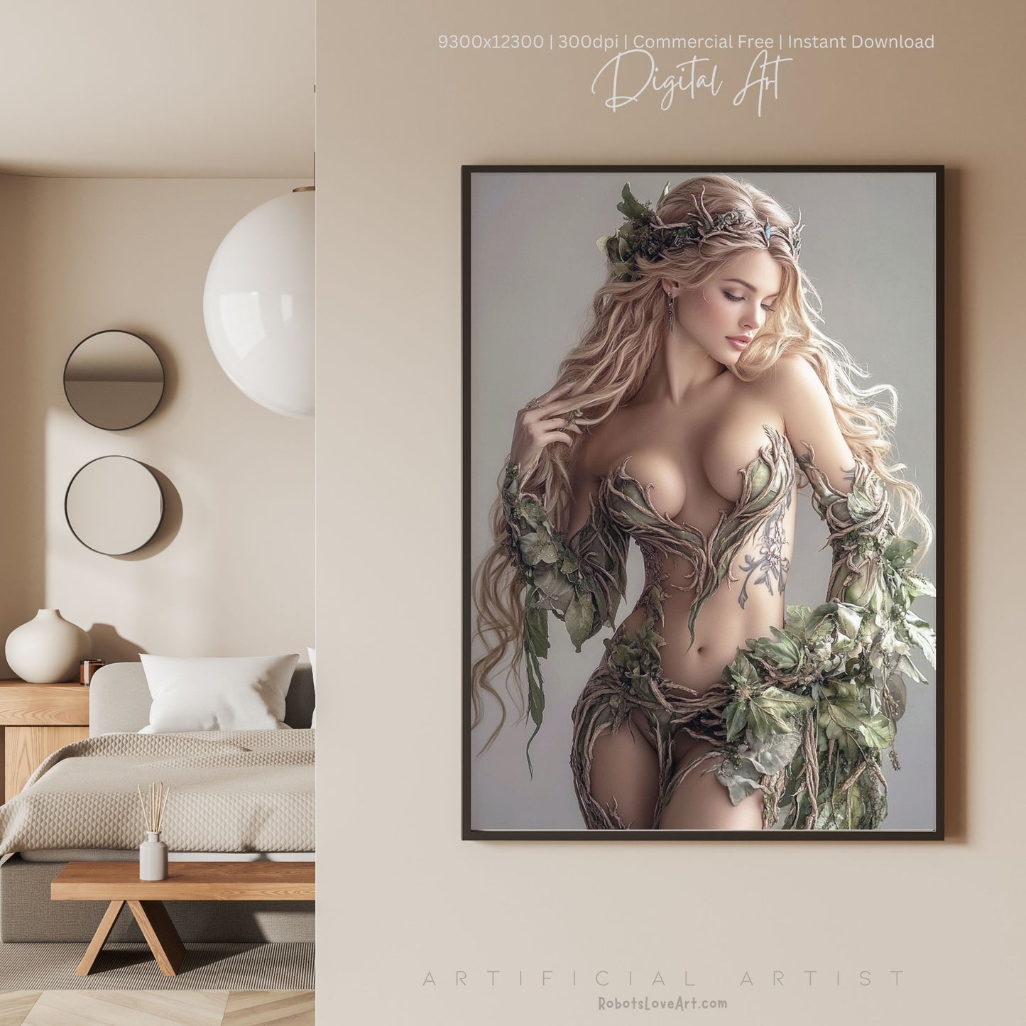 Hot Ivy | Instant Download | Fantasy Digital AI Art | Mother Earth Sexy Goddess