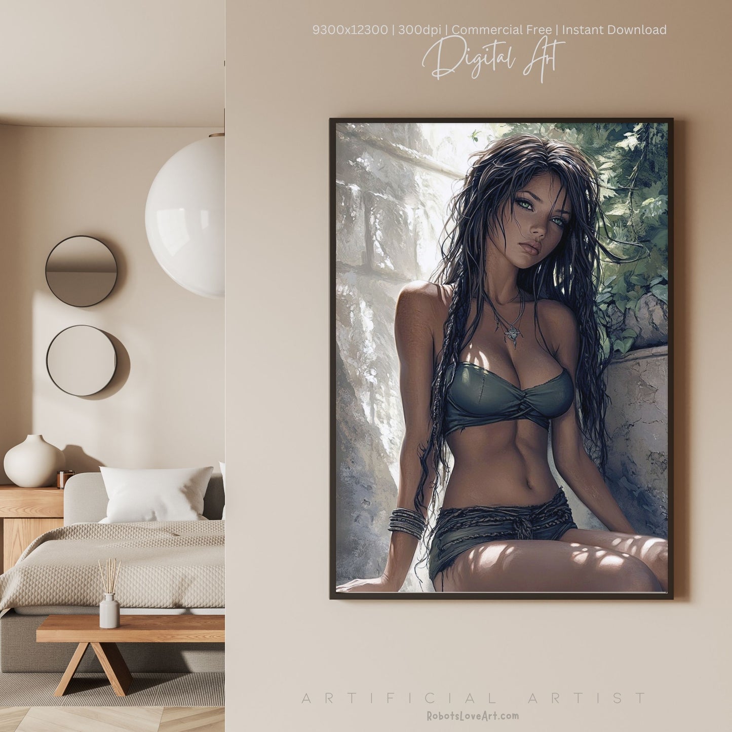 Relaxing in Israeli Spa | Instant Download | Fantasy Digital AI Art | Hot Girl