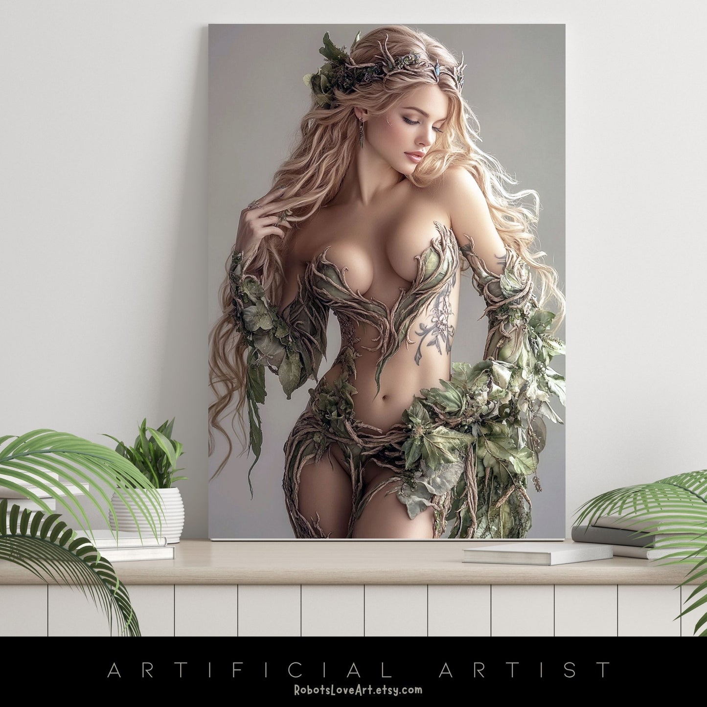 Hot Ivy | Instant Download | Fantasy Digital AI Art | Mother Earth Sexy Goddess