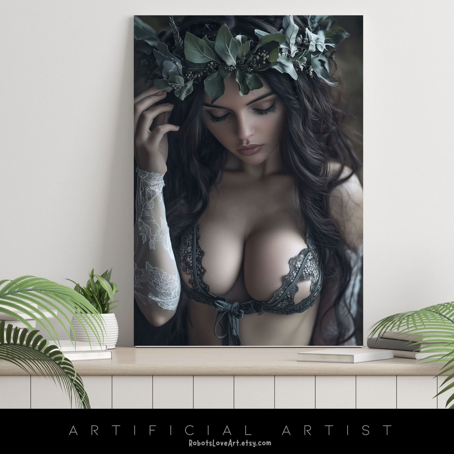 All Natural Sexy Babe | Instant Download | Fantasy Digital AI Art | Sexy Laceup