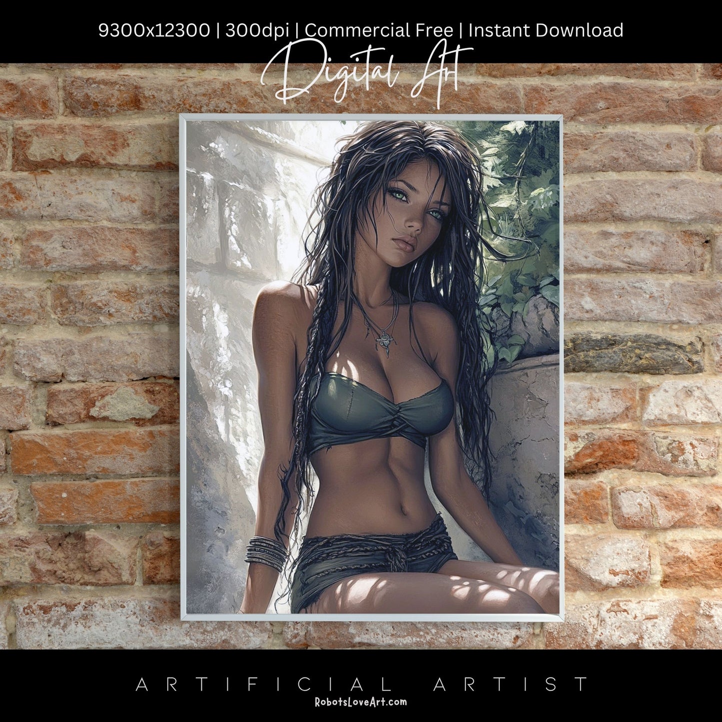 Relaxing in Israeli Spa | Instant Download | Fantasy Digital AI Art | Hot Girl