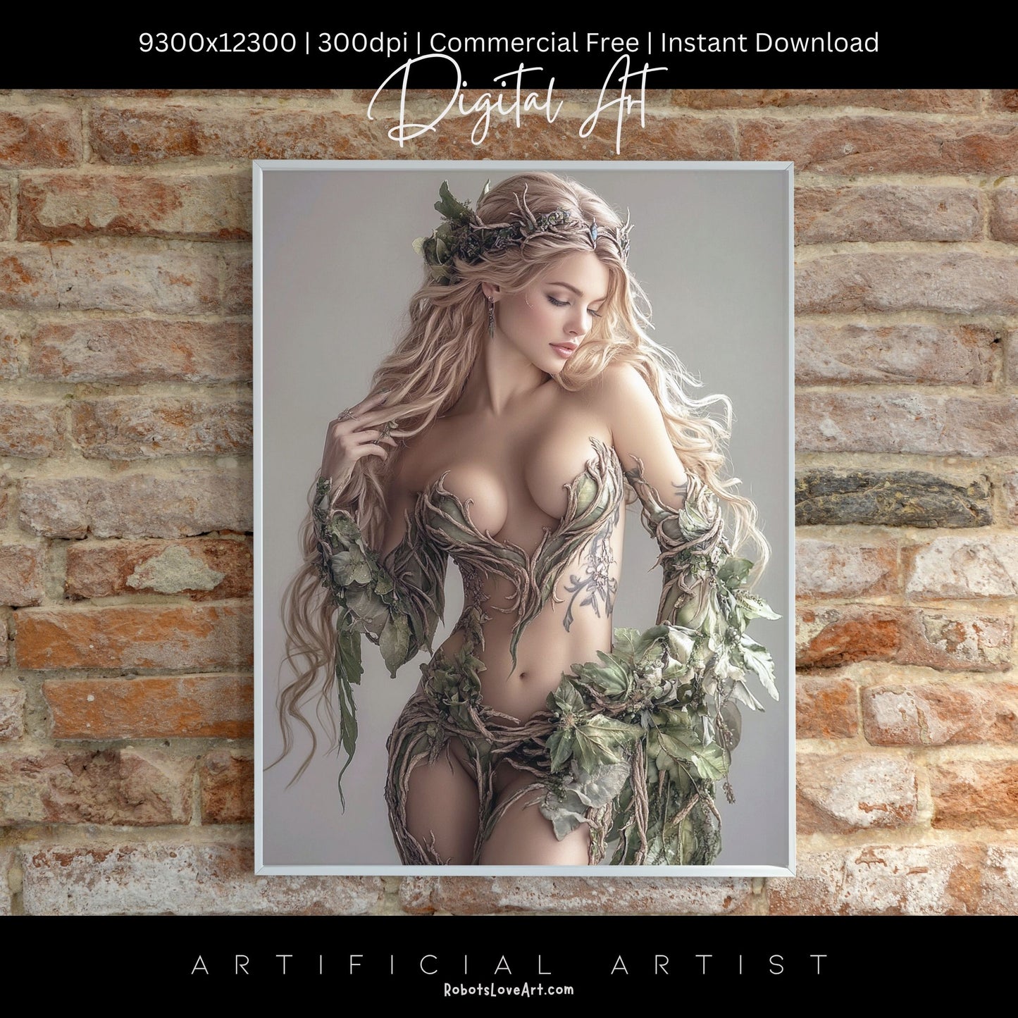 Hot Ivy | Instant Download | Fantasy Digital AI Art | Mother Earth Sexy Goddess
