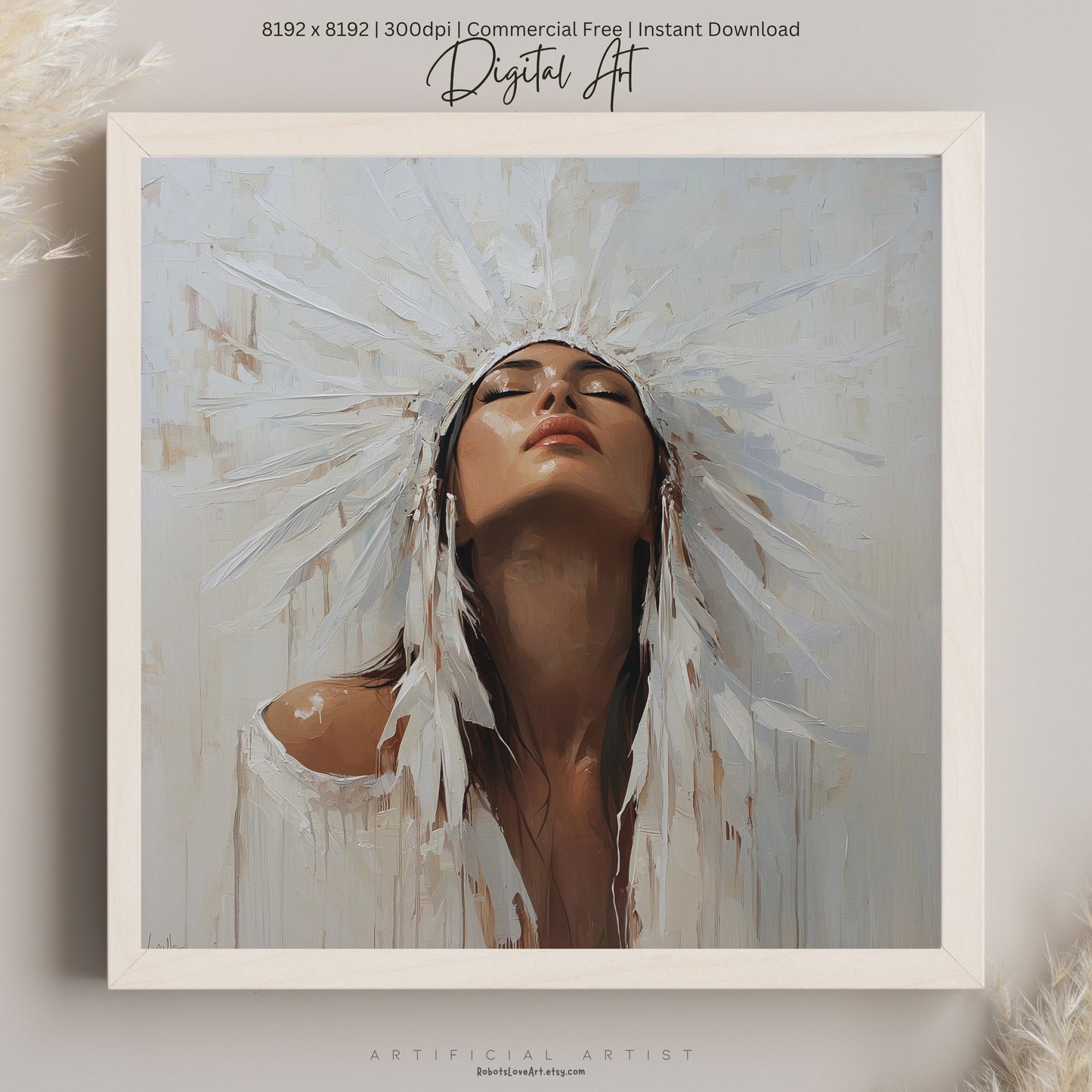 Beautiful Cherokee Princess | Instant Download | Native American Digital AI Art