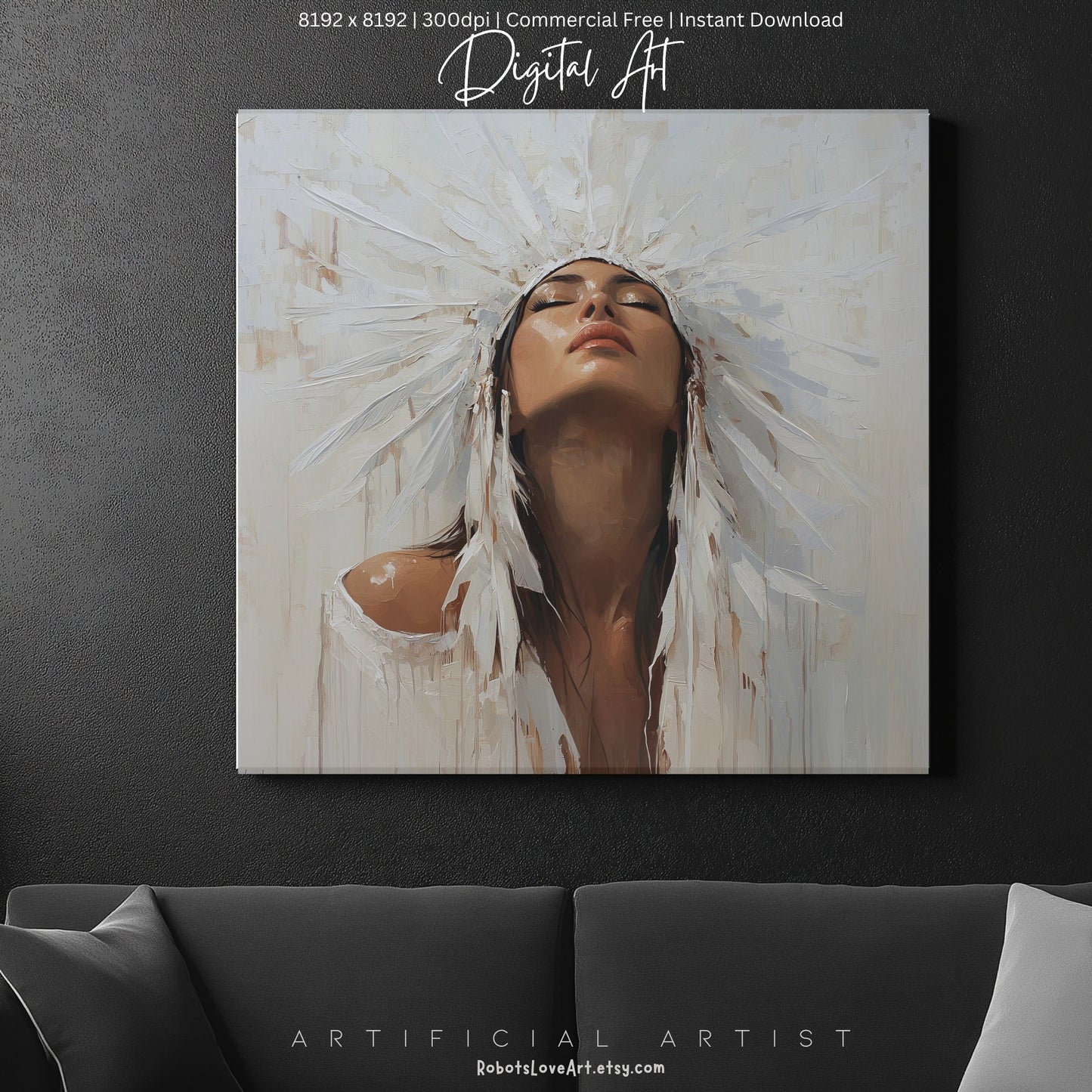 Beautiful Cherokee Princess | Instant Download | Native American Digital AI Art