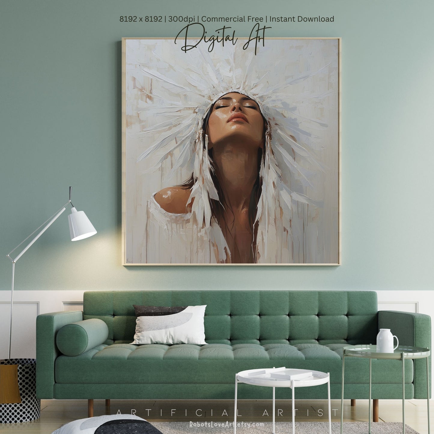 Beautiful Cherokee Princess | Instant Download | Native American Digital AI Art
