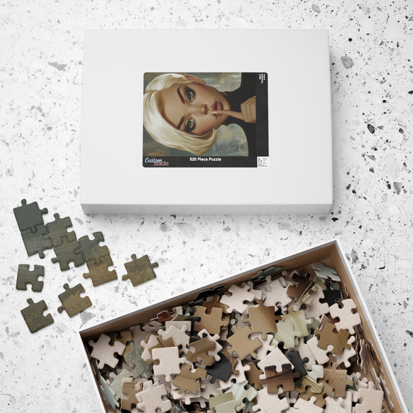 Puzzle with Elegant Woman Design, 110-1014 Pieces for Family Fun, Mindfulness, Game Night, Gift for Art Lovers, Unique Home Décor