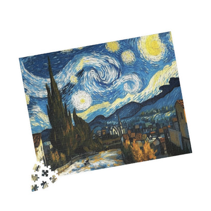 Starry Night Puzzle, 110, 252, 520, 1014-piece Jigsaw, Art Lovers Gift, Family Activity, Home Decor, Relaxing Pastime