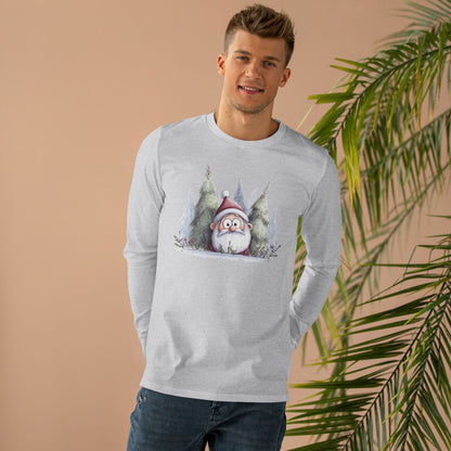 Cozy Santa Longsleeve Tee for Men, Perfect Holiday Gift, Winter Wear, Festive Apparel, Christmas Celebration