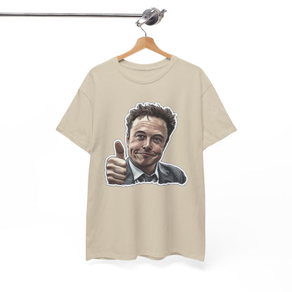T-Shirt Elon Musk Thumbs Up Unisex Heavy Cotton Tee