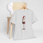 Skinny Legs Santa Character Unisex Heavy Cotton Tee, Christmas Shirt, Festive Apparel, Cute Santa Tee