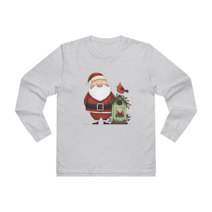 Santa Claus Longsleeve Tee - Perfect for Christmas, Holiday Gatherings, Winter Wear, Gift for Him, Festive Style