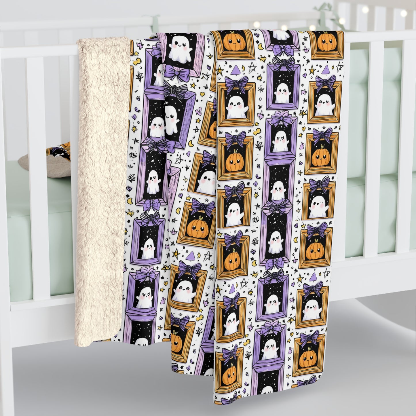 Sherpa Blanket - New Halloween Baby October Birth