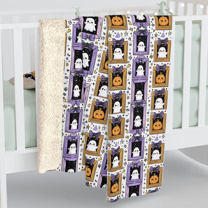 Sherpa Blanket - New Halloween Baby October Birth
