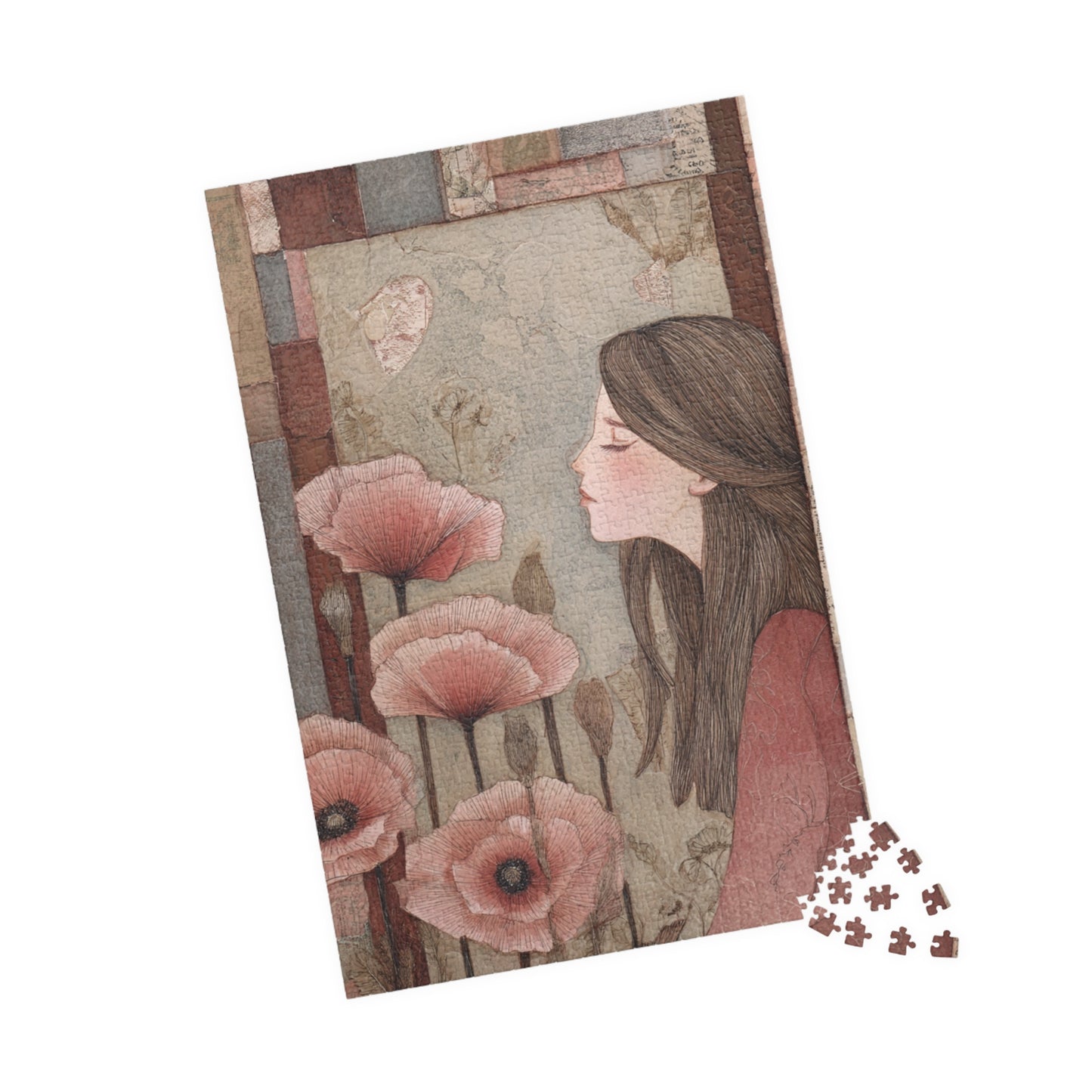 Floral Serenity Puzzle (110, 252, 520, 1014-piece) - Artful Family Activity, Mindfulness Gift, Relaxation, Creative Hobby