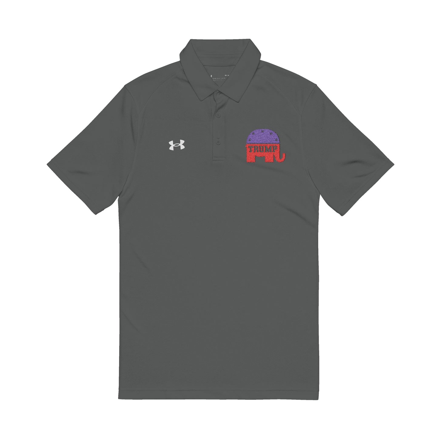 Under Armour® Men's Polo Shirt Embroidery Republican Elephant with 'Trump' Text