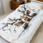 Cozy Holiday Plush Blanket, Super Soft Throw for Christmas, Cute Reindeer Design, Gift for Kids