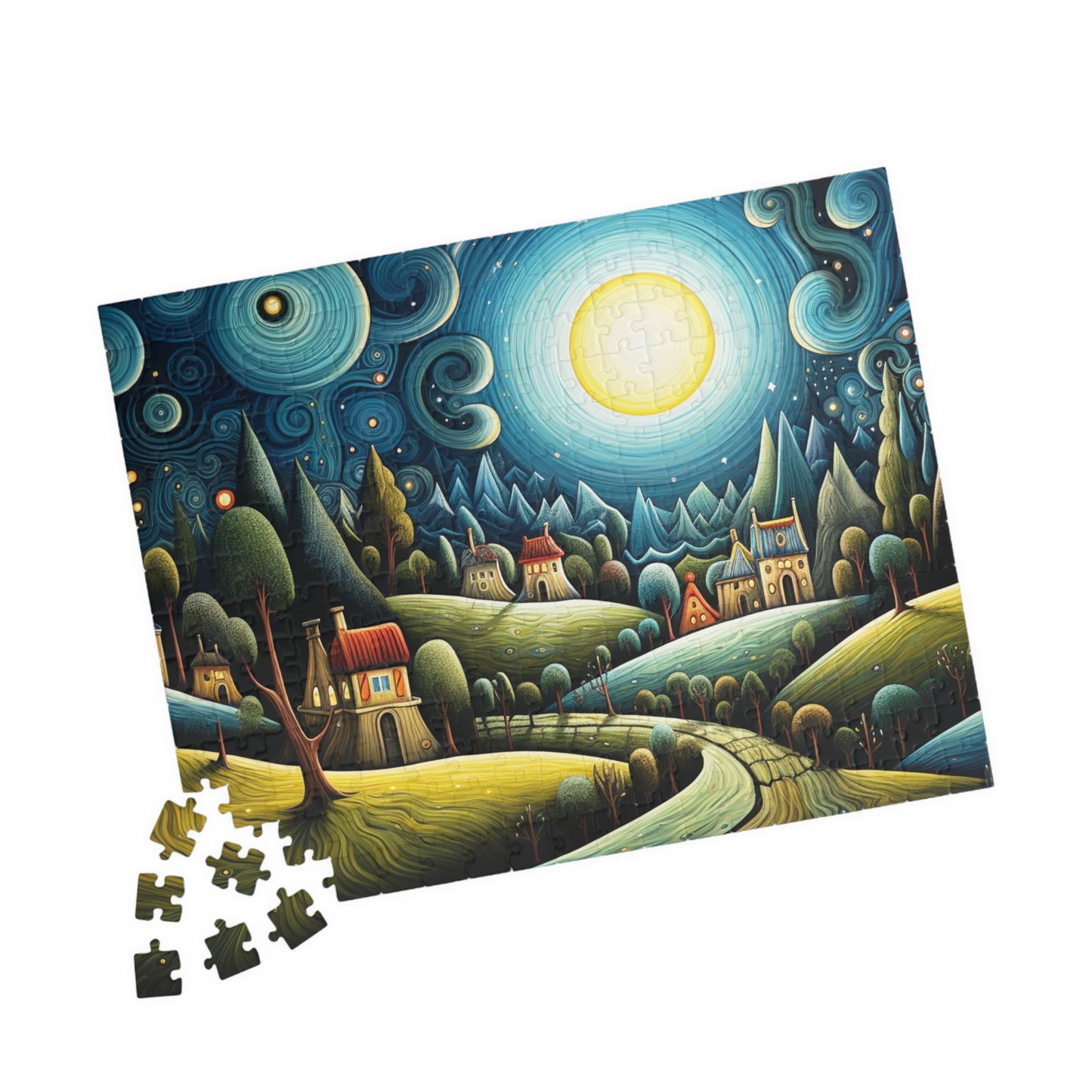 Starry Night Landscape Puzzle, 110-1014 Piece Jigsaw